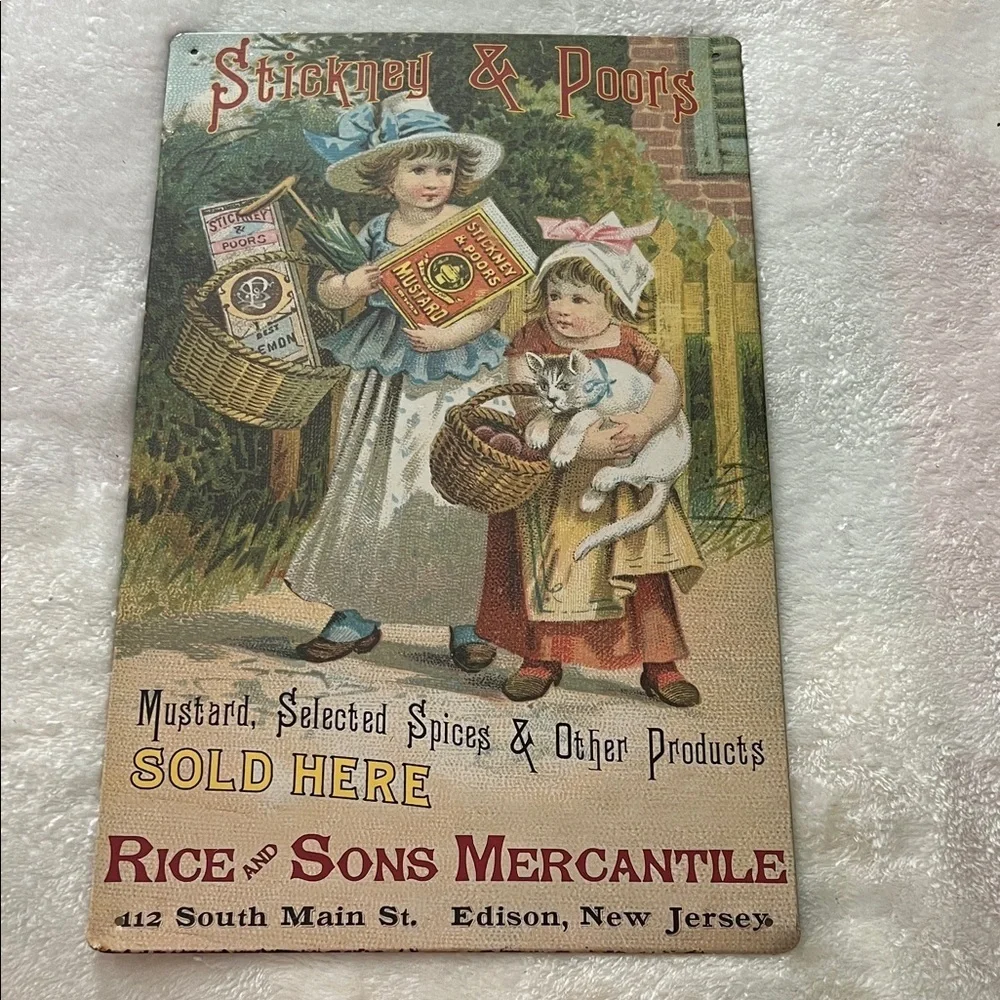 Stickney & Poor's Vintage Advertisement Metal Sign Poster